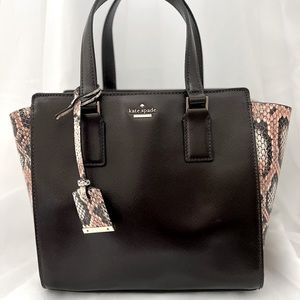 Kate Spade Black/Pink Snakeskin Tote *NEW*